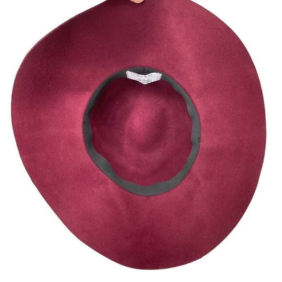 Anna&Ava 100% wool floppy‎ hat One Size burgundy maroon - Picture 3 of 8